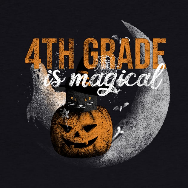 4th Grade is Magical - Vintage Halloween Fun by Rishirt